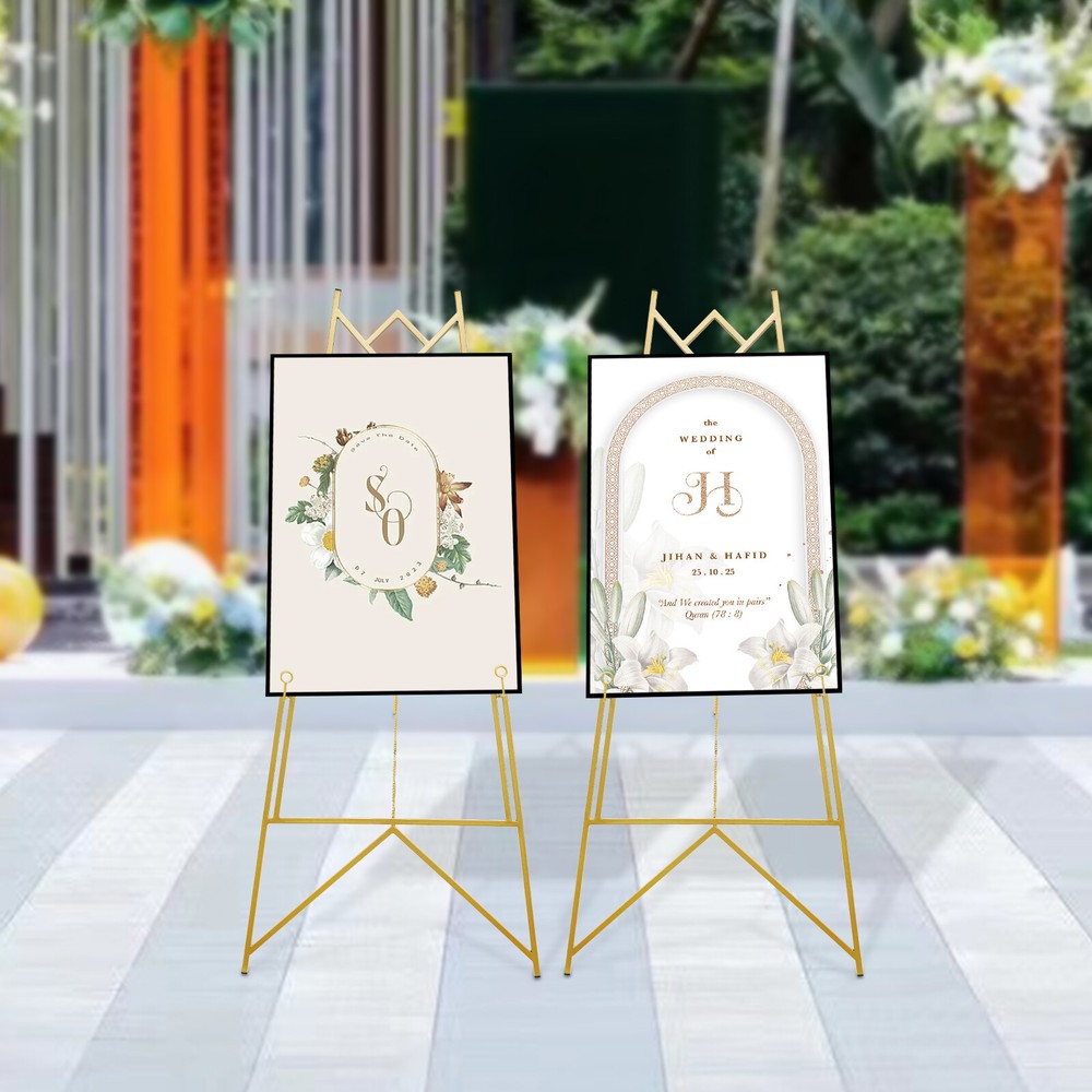 2Pcs Easel Stands Steel Poster Easel Easel Tripod Wedding Art Exhibition Display
