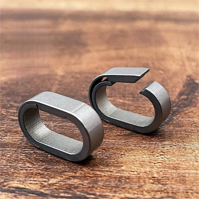 Titanium Keychain Ring Mini Carabiner Key Holder Quick Release Key Ring Buckle