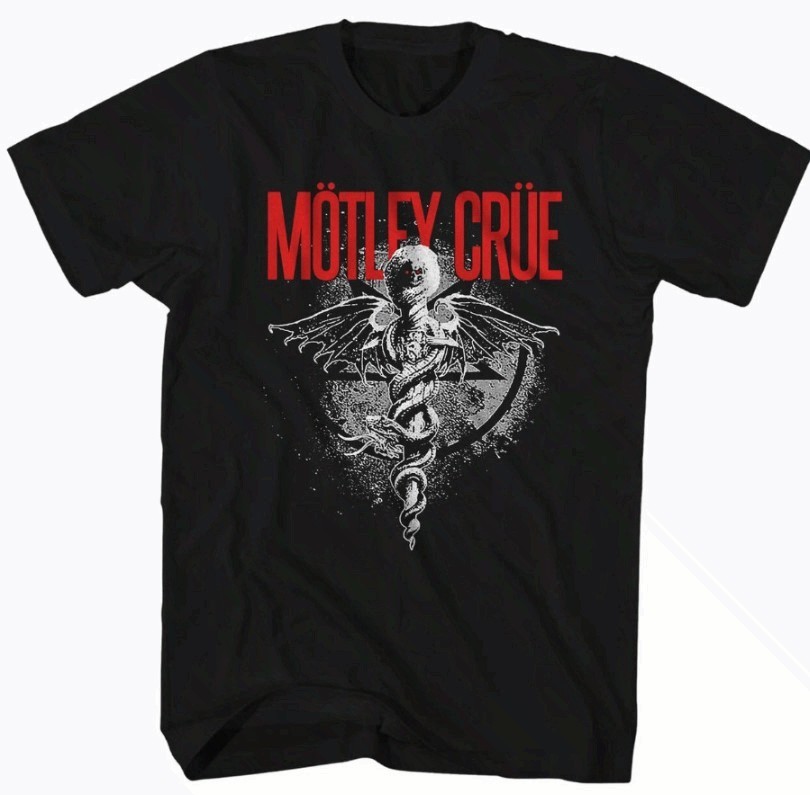 Motley Crue Dr Feelgood T Shirt Mens Rock And Roll Music Classic Band Tee Black