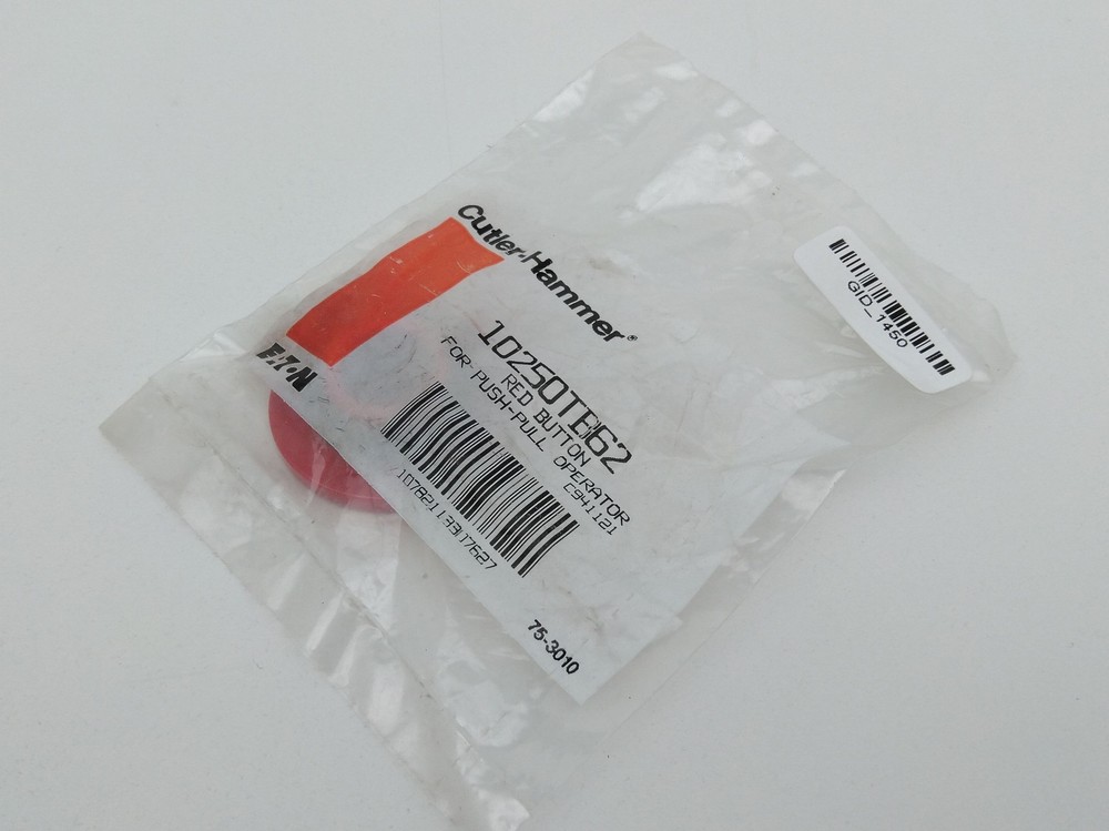 Eaton 10250TB62 Red Push-Pull Operator Button New No Box