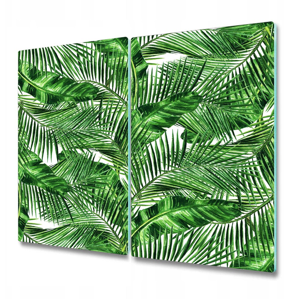 Glass Chopping Cutting Board Worktop Saver Tropical Island Jungle Bush 2x30x52