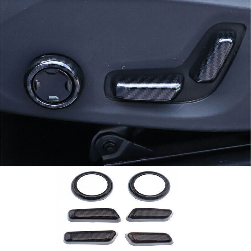 ABS Carbon Fiber Seat Adjustment Button Cover Trim for Volvo S60 2019-2023