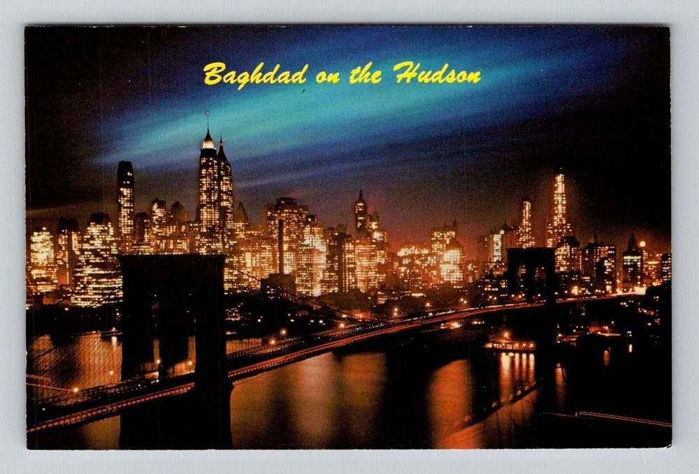 New York City NY-Baghdad On The Hudson, Antique, Vintage Souvenir Postcard