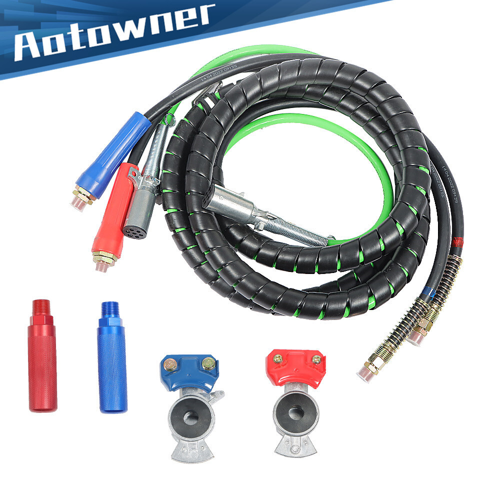 15FT 3-in-1 ABS & Rubber Air Line Kit for Semi Trucks-image