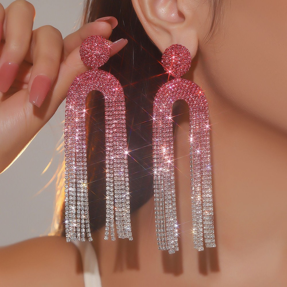 Fashion Jewelry Gift Women's Designer Party Popular Noble Rhinestone Earrings