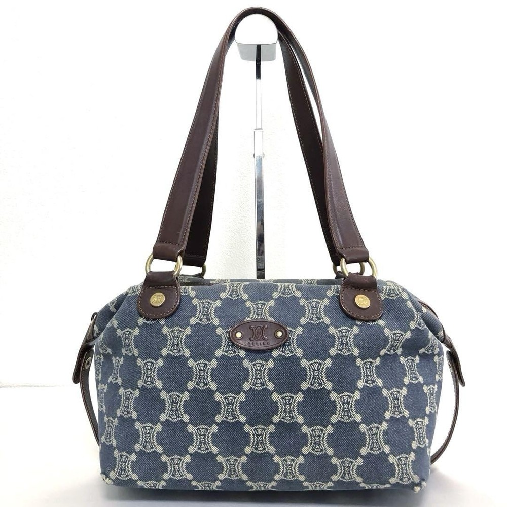 Celine Tote Bag Mini Boston Paris Macadam Denim Trinket