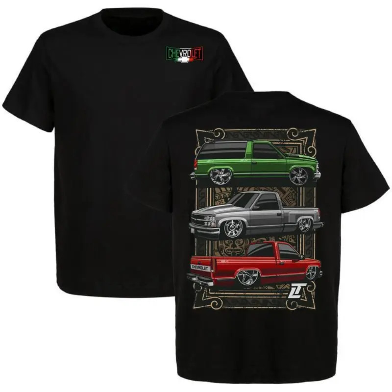 Mexican Pride Chevy Trucks Tee ? 100% Cotton Lowered Truck Lifestyle Graphic