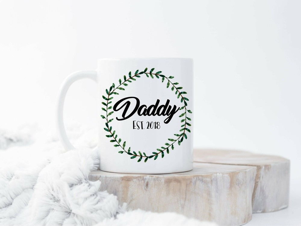 Custom Dad Est Mug Christmas Gifts For New Dad Gift From Wife Expecting Dad Gift