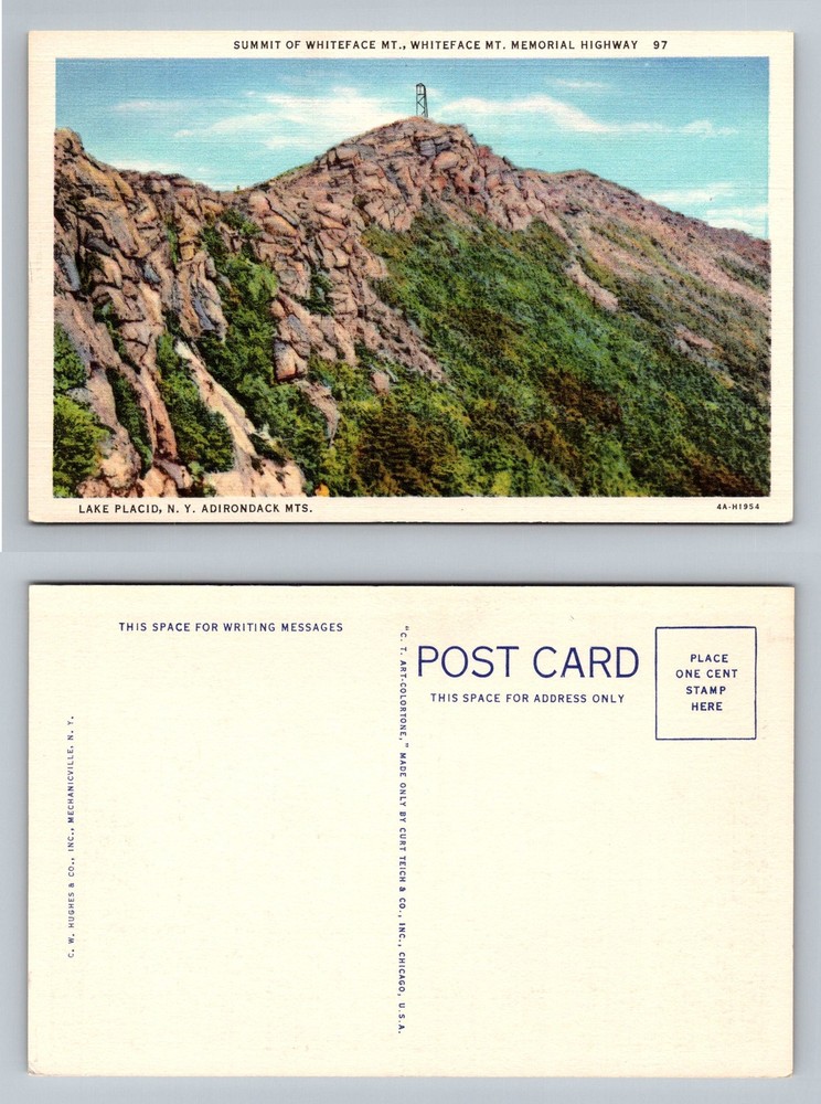 Lake Placid, NY-New York, Whiteface Mt Summit Memorial Highway Vintage Postcard
