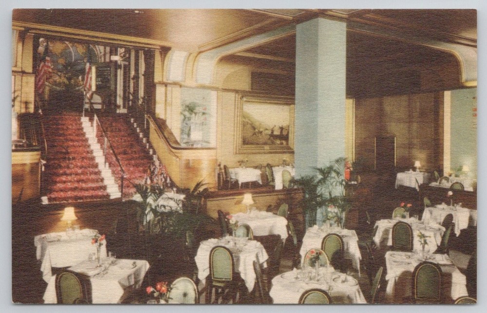 Kugler's Chestnut St Restaurant Philadelphia Main Hall Vintage Postcard