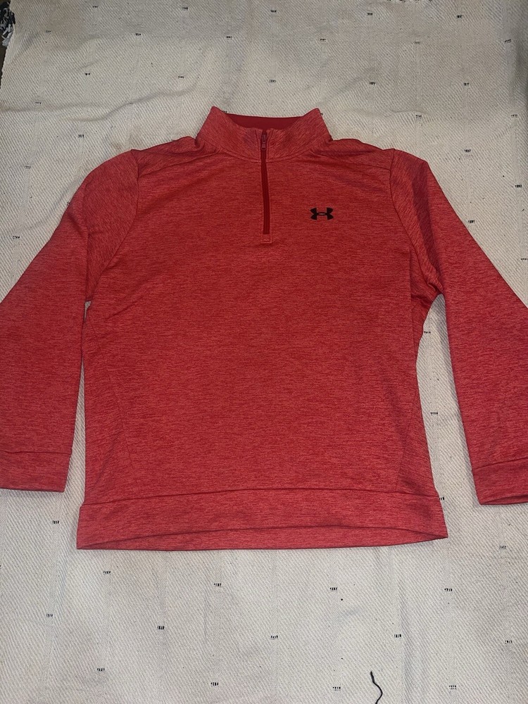 Under Armour Pullover Adult XXL Red Quarter Zip 1/4 Lightweight Heat Gear