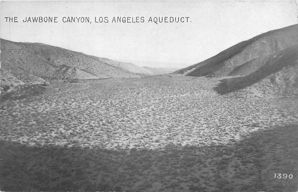 c1910 Los Angeles California Aqueduct Construction Jawbone Postcard 26-4104