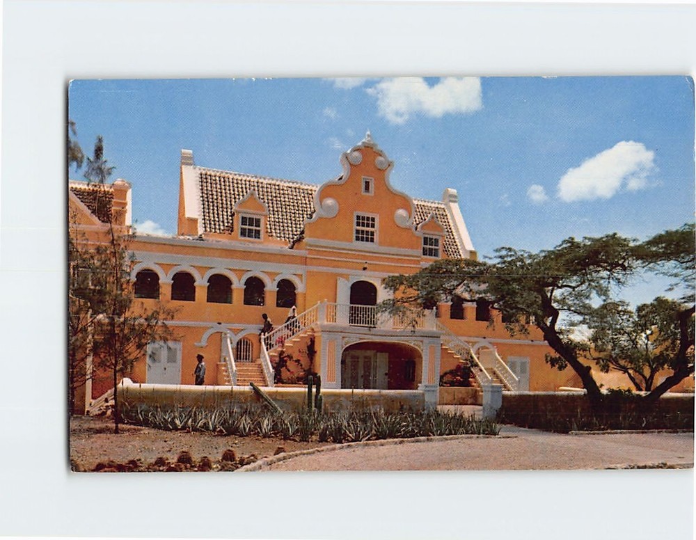 Postcard Old Curacao Building Curaçao Netherlands West Indies