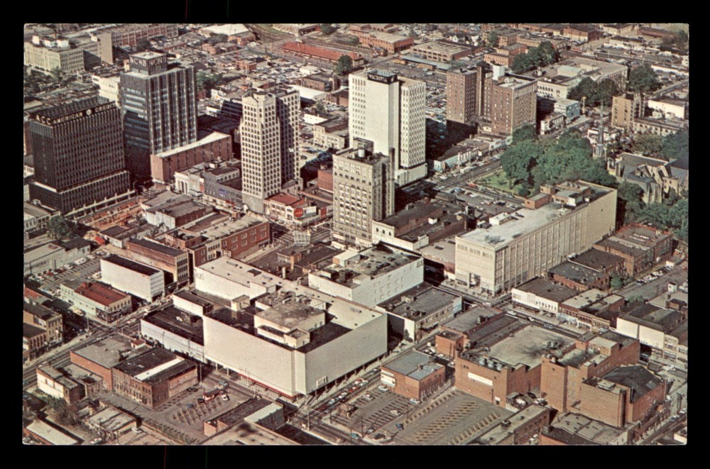 Aerial View Charlotte North Carlina NC Vinson Realty Co Unp Postcard