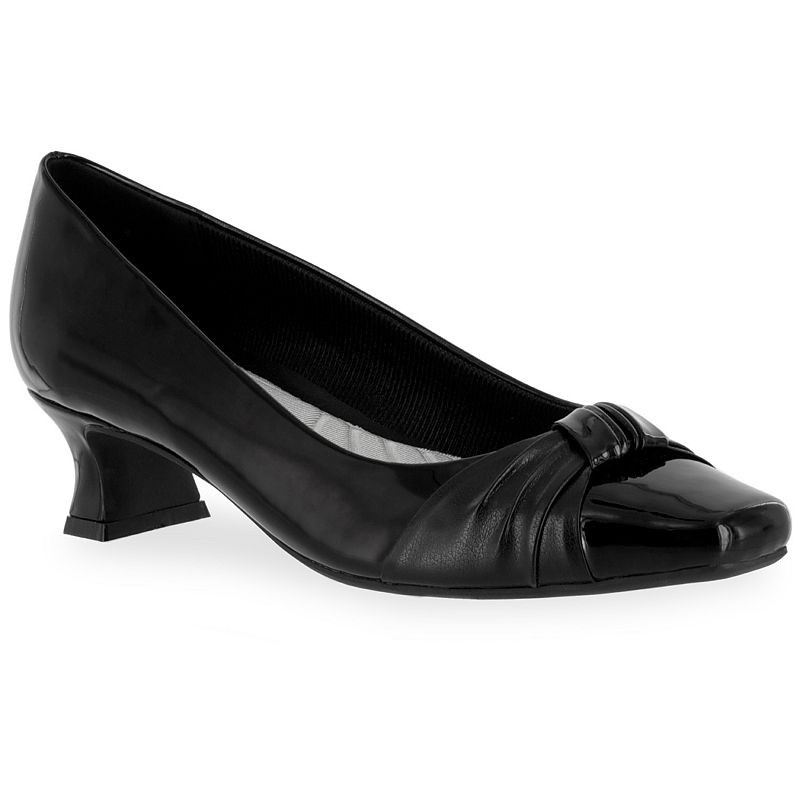 Women's Waive Pump by Easy Street ® in Black Patent (Size 8 M)v