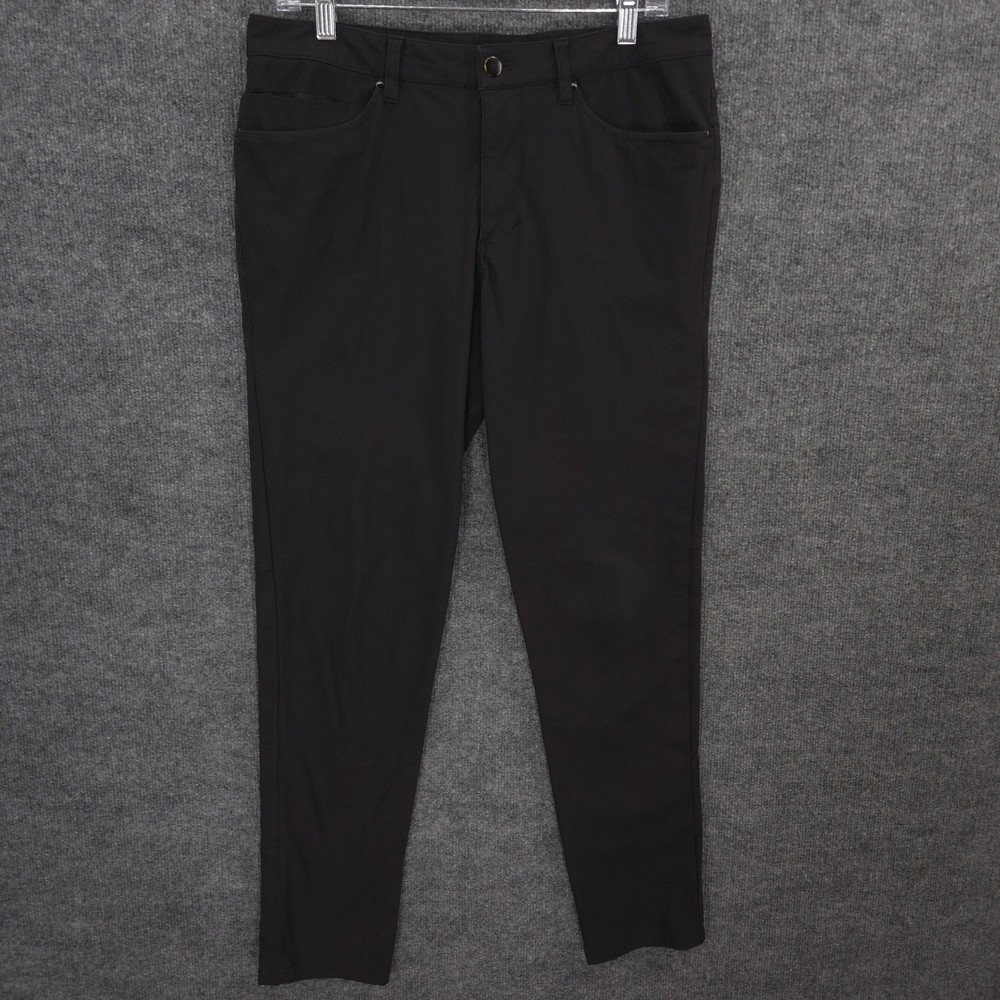 Lululemon Commission Pants Mens 32X31 Black Classic Warpstreme Golf Performance