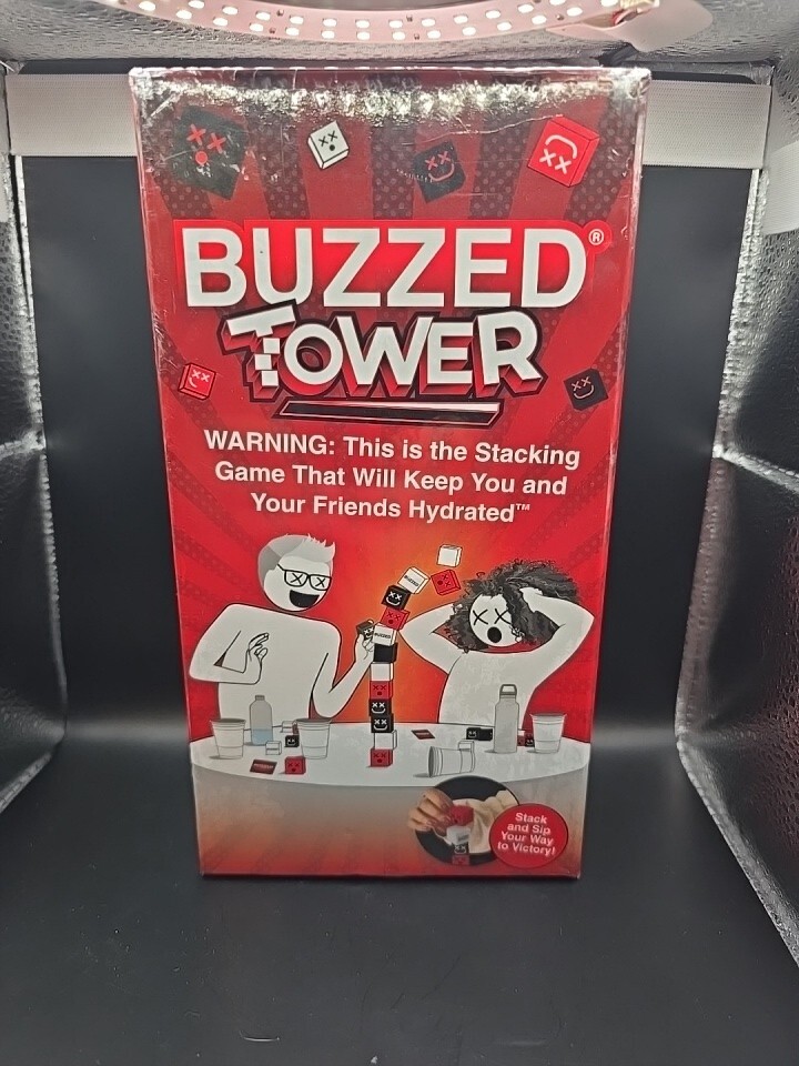 Buzzed Tower Party Game 21+ Created by WhatDoYouMeme? Stacking Game