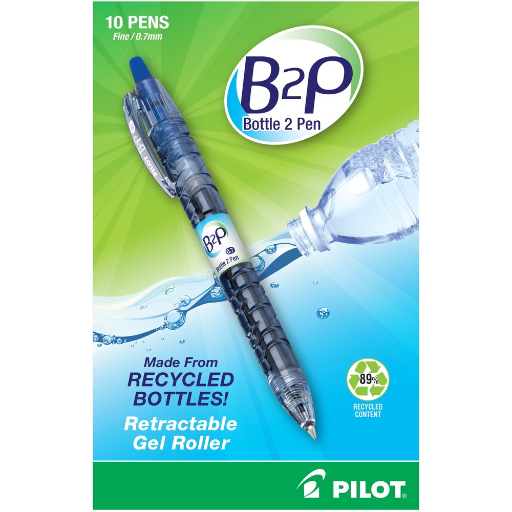 Pilot B2P Bottle-2-Pen Retractable Gel Ink Pens, Fine Point (.7 mm), Black Ink