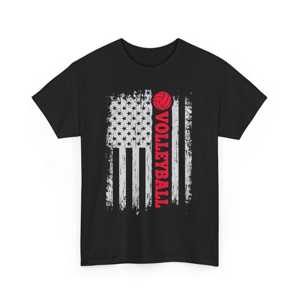 Volleyball American Flag T-Shirt, Volleyball Player Sports Lovers T-Shirt