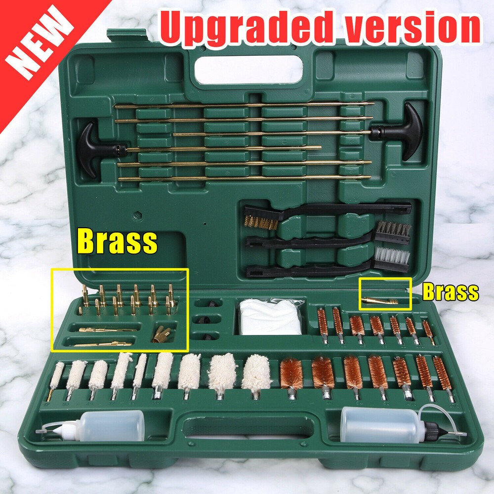 163pcs Gun Cleaning Kit Universal Rifle Pistol Shotgun Handgun Firearm with Case