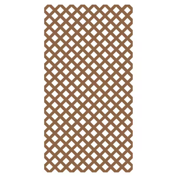 4 ft. x 8 ft. California Redwood Classic Diamond Vinyl Lattice Panel - Framed