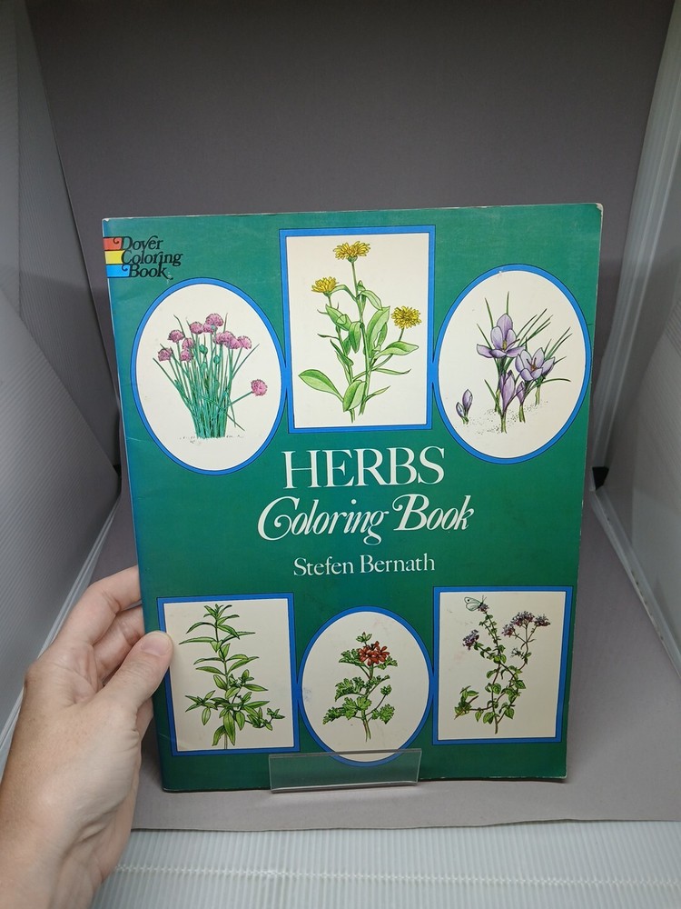 1977 Dover Nature Herbs Coloring Book by Stefen Bernath *30 Illustrated Pages