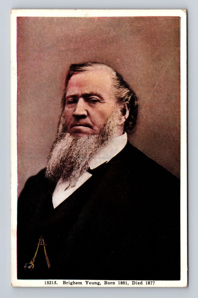 Brigham Young, Portrait, People, Antique, Vintagecard