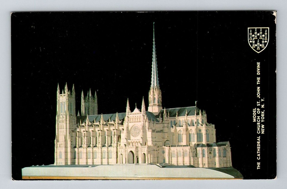 New York City NY, Cathedral Church St John The Divine Vintage Postcard