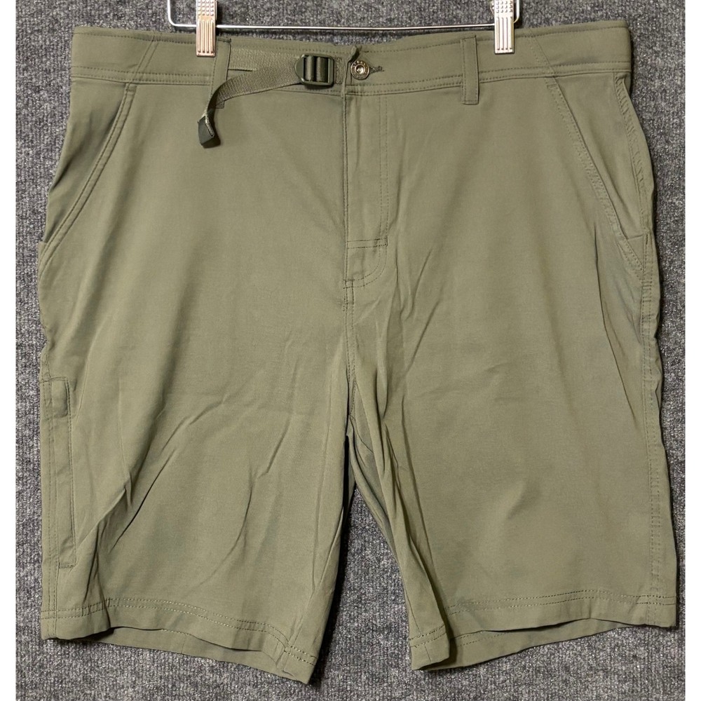 Gerry Venture Shorts Men's 38 Green Stretch Belted Cargo Tech