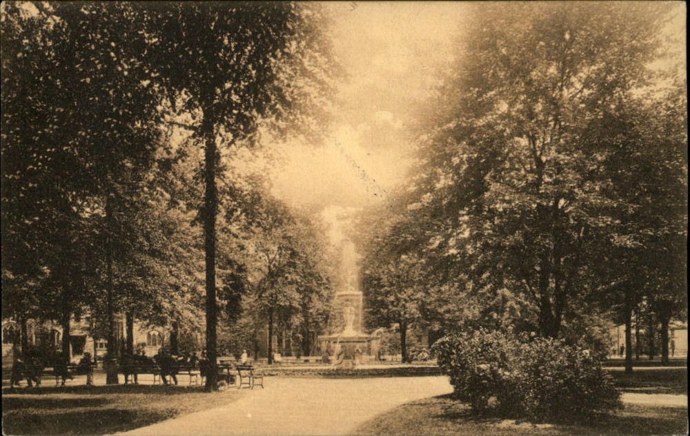 Detroit Michigan East Grand Circus Park AC Dietsche Sepia 1907 vintage postcard