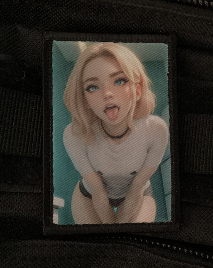 Ahegao Silly Face Girl Patch Army Morale Hook [sub]