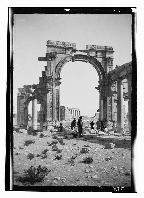 Triumphal arch,Palmyra,Tadmur,Tadmor,Syria,Middle East,American Colony