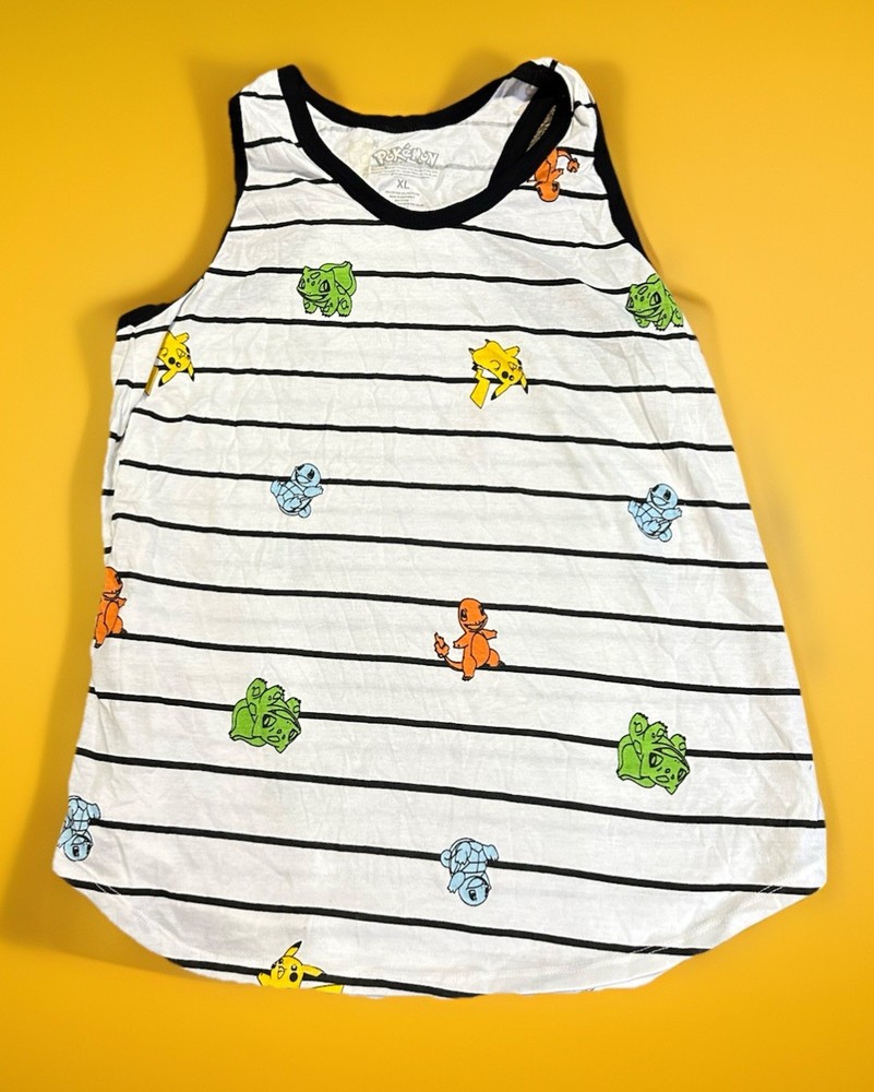 Hot Topic Striped Pokemon Tank Top XL Women’s Charmander Pikachu X-large