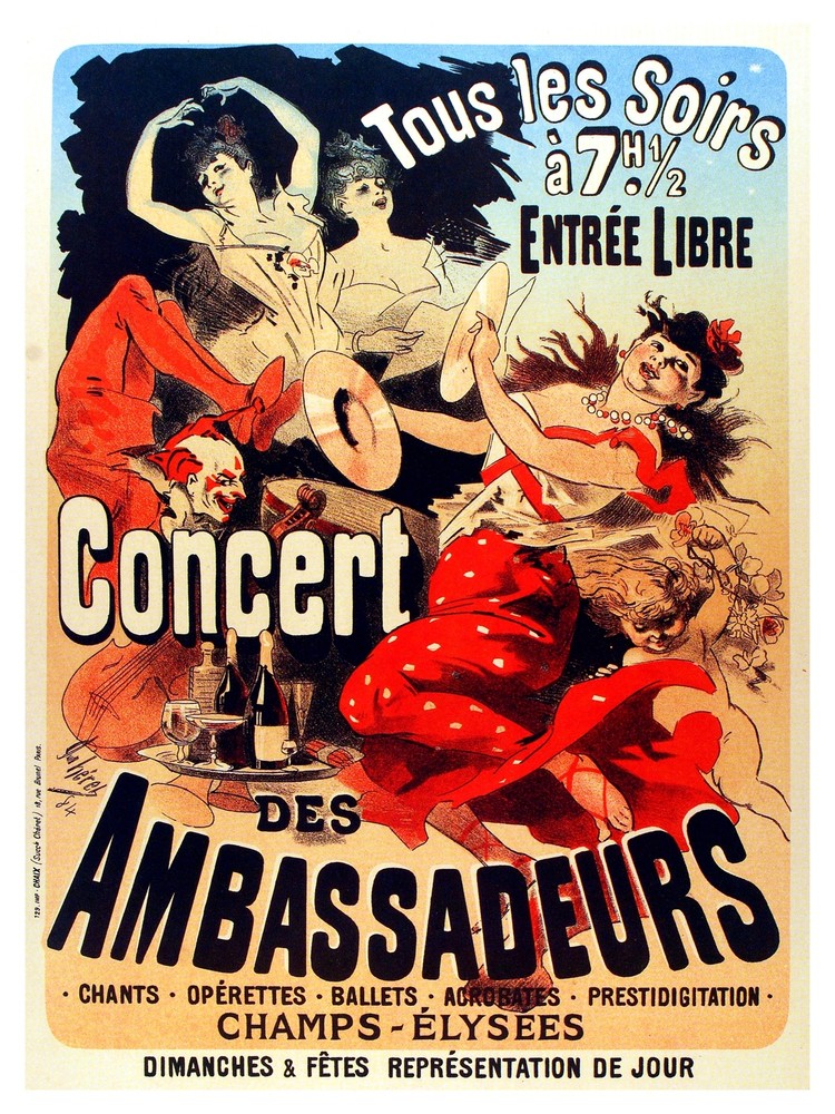 Des Ambassadeurs Concert wall Decoration.Graphic Interior Art design.Music 3286