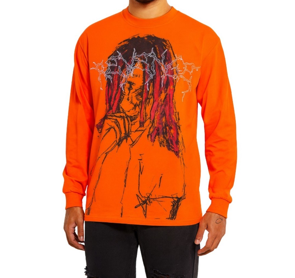 Revenge x Trippie Redd Collab Long Sleeve Tee White Size M – New & Authentic