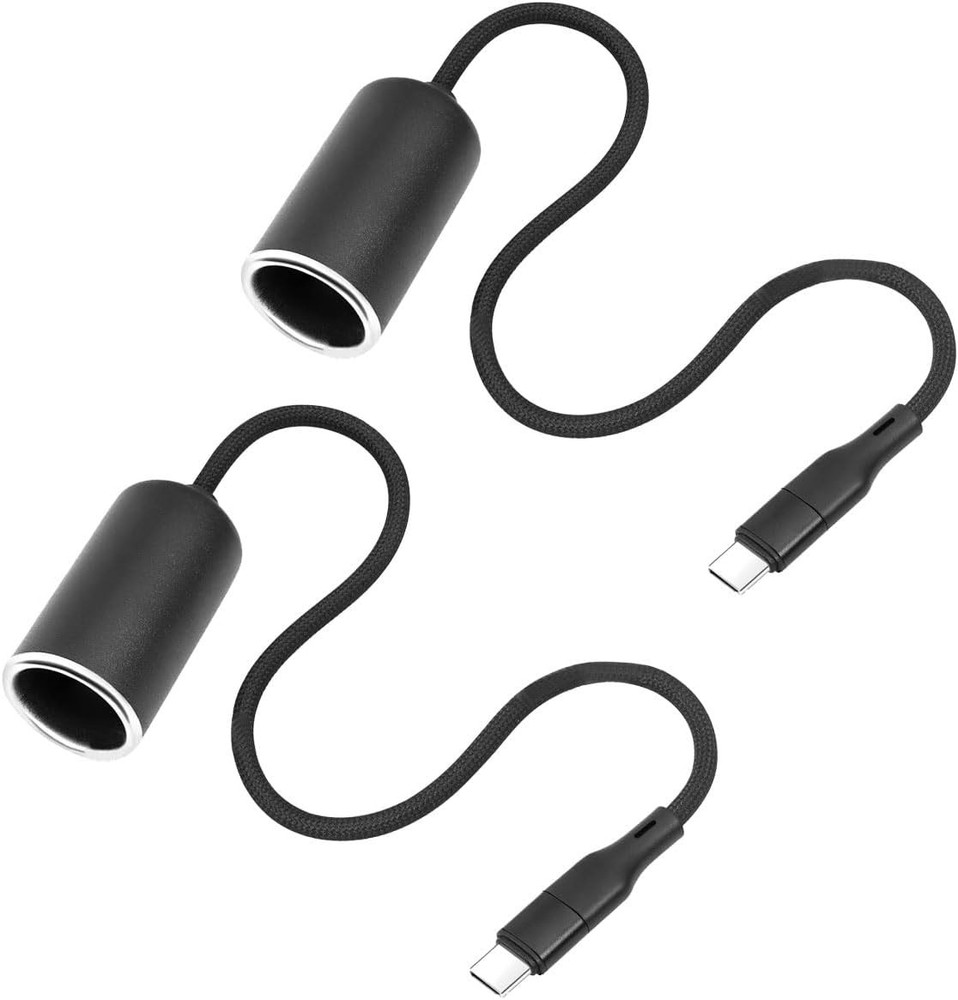 USB to Cigarette Lighter Adapter, USB C Male to 12V Cigarette Lighter Socket Con