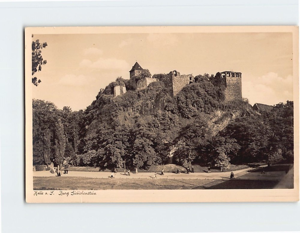 Postcard Giebichenstein Castle Saxony-Anhalt Germany