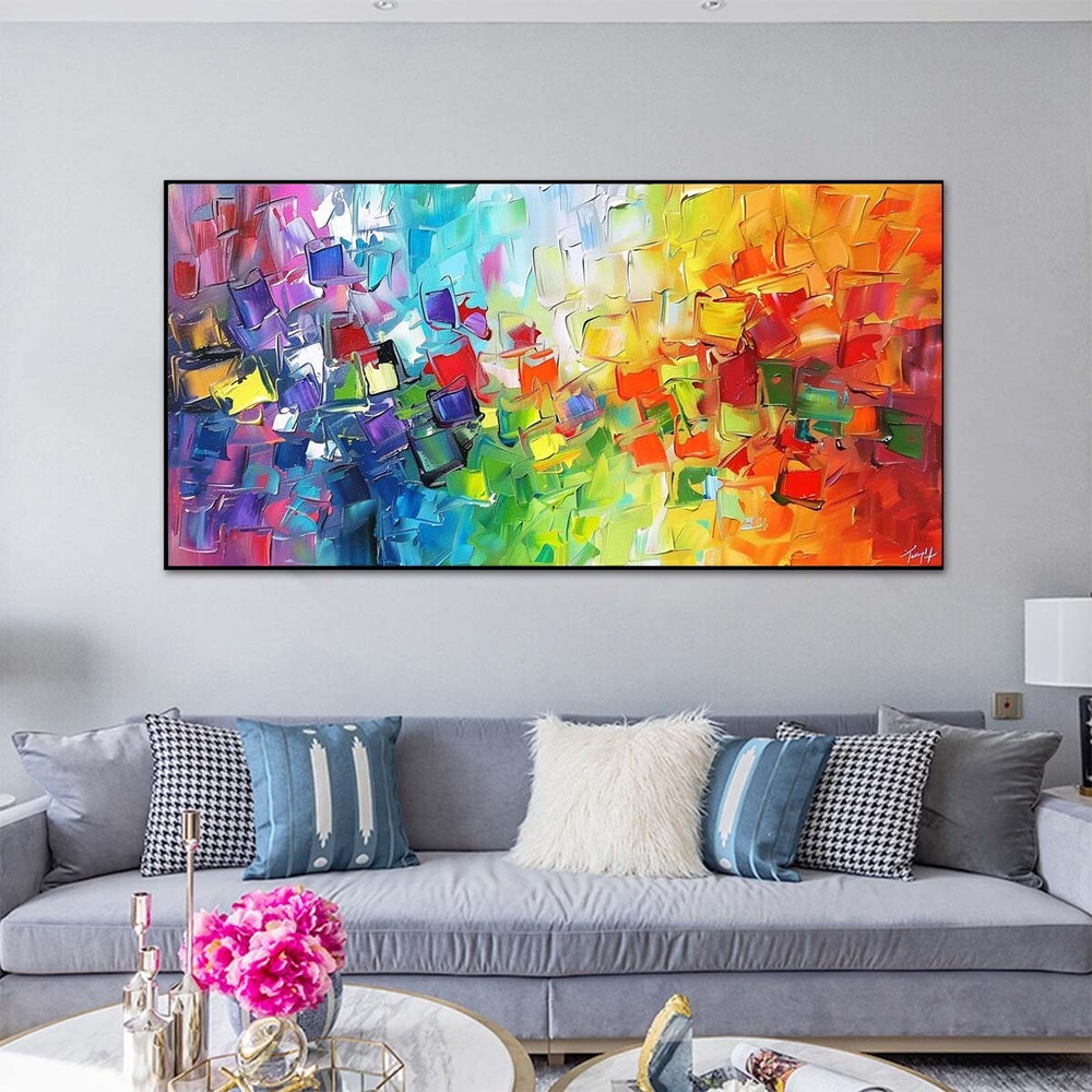 original modern Abstract Paintings purple Hand Painted Oil Painting On Canvas