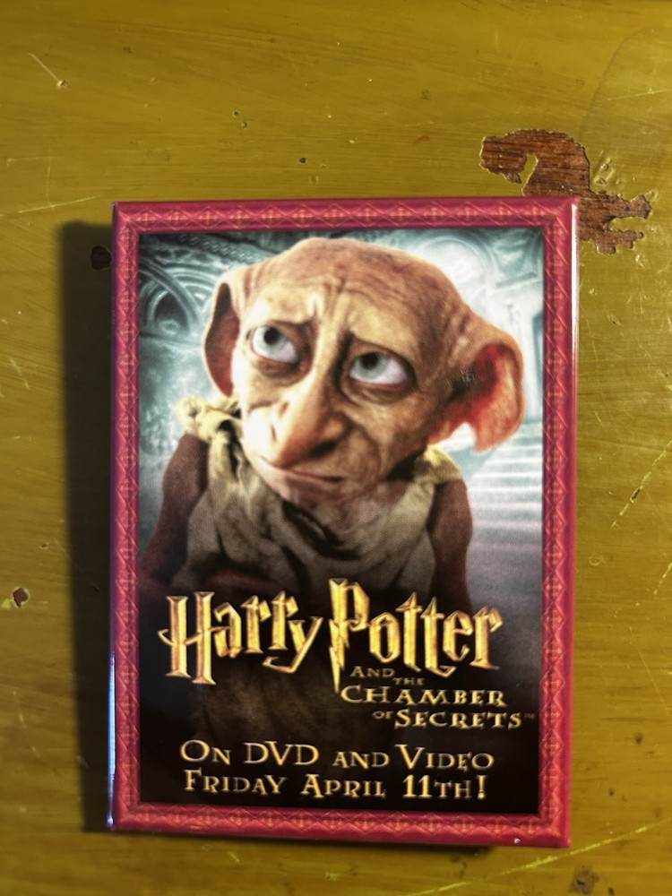 Original Harry Potter Chamber of Secrets Video/DVD Promo Pin Dobby the House Elf