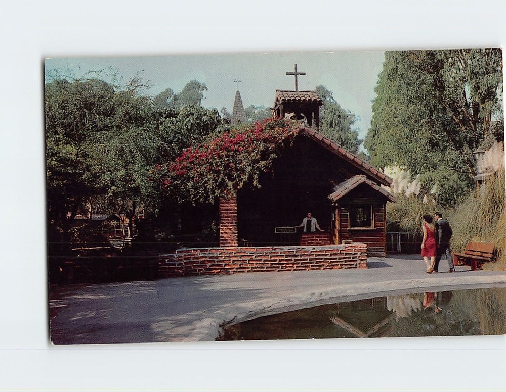 Postcard Little Chapel by the Lake Knott's Berry Farm Ghost Town California USA