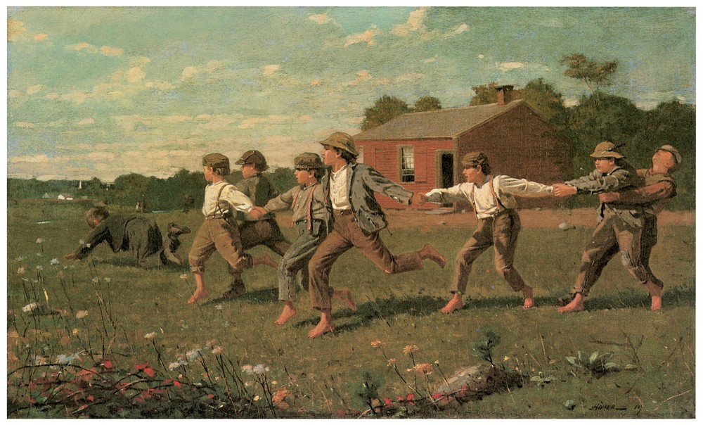 Decor POSTER.Winslow Homer art painting.Snap the whip.Children Wall Art.1611