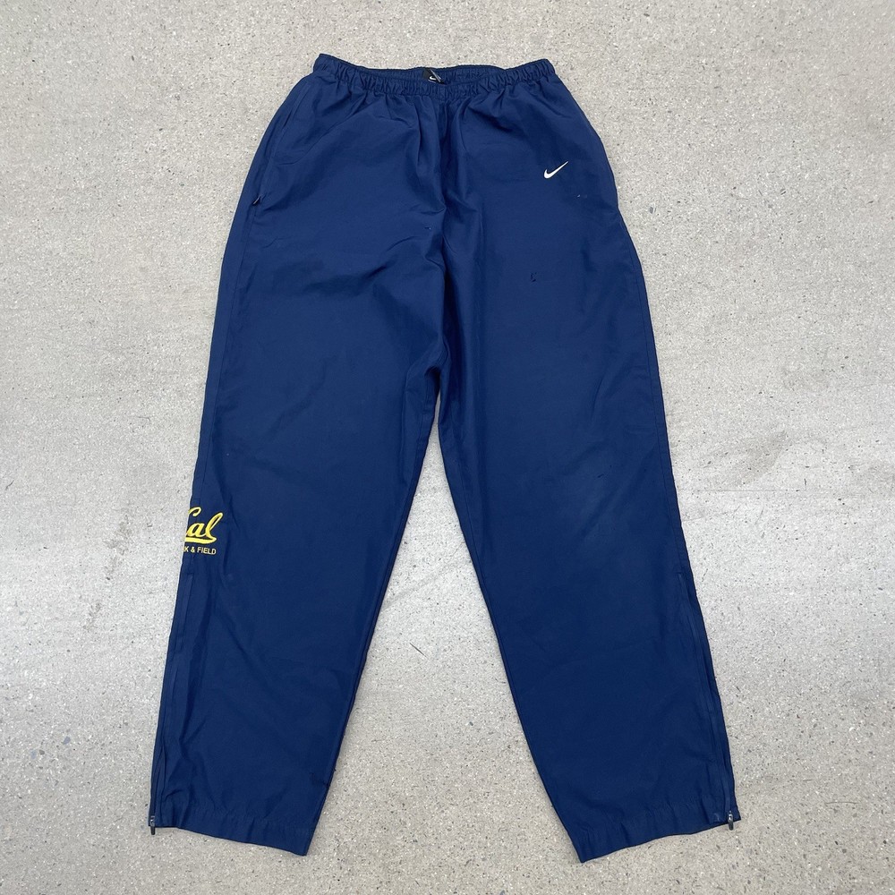 90s Nike Team Navy Cal Berkeley Embroidered Track Pants Size Large