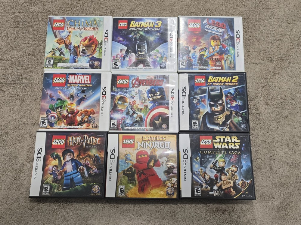Nintendo DS / 3DS LEGO Game Lot - 9 Games Batman Marvel Star Wars Harry Potter