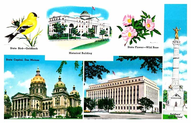 Postcard BUILDING SCENE State of Iowa IA AU0863