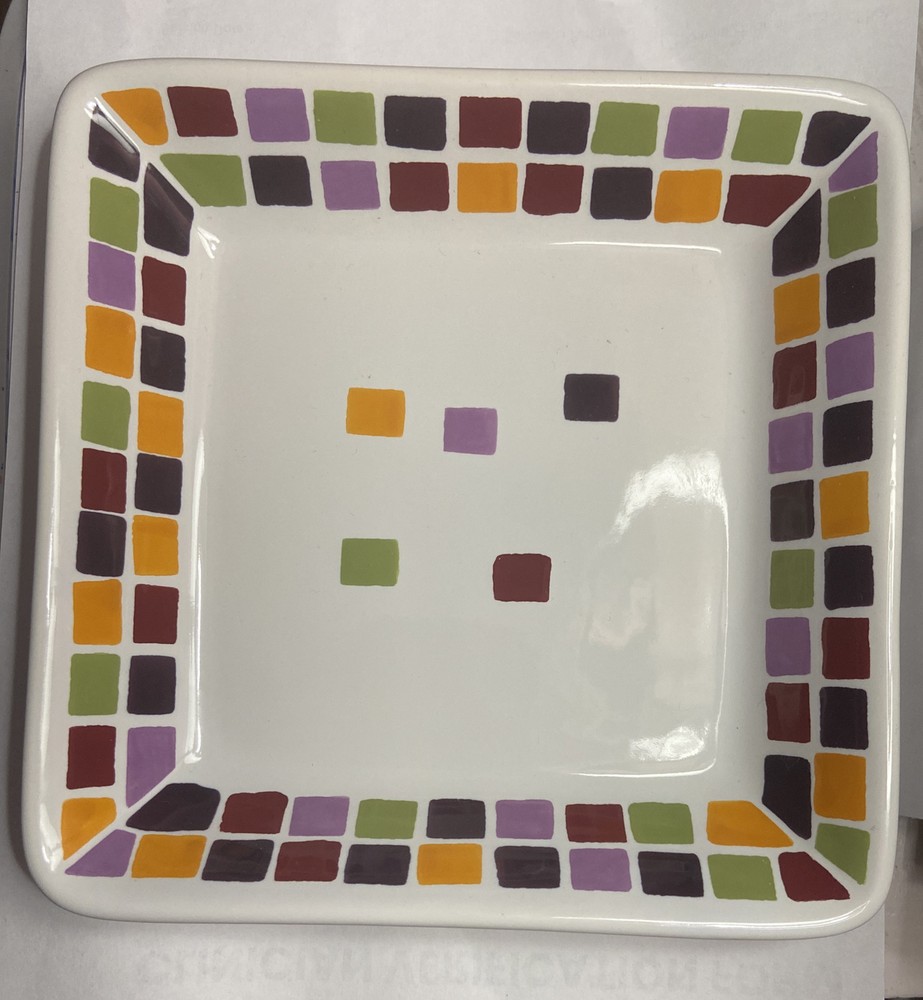 Pampered Chef Retired Stoneware Simple Additions Tiles Serving Plate