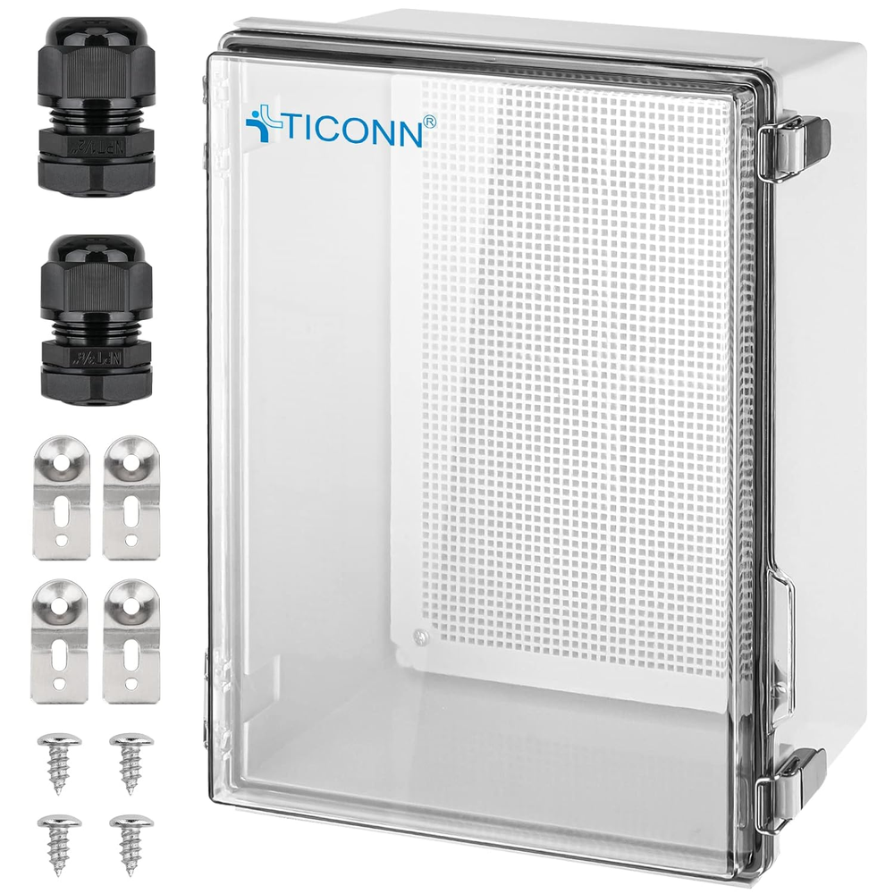 Waterproof IP67 ABS Plastic Electrical Junction Box with Hinged Cover-image