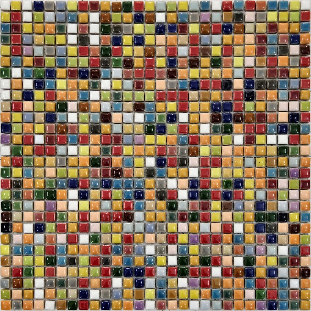 Colorful Glossy Ceramic Mosaic Tiles for DIY Crafts and Backsplashes