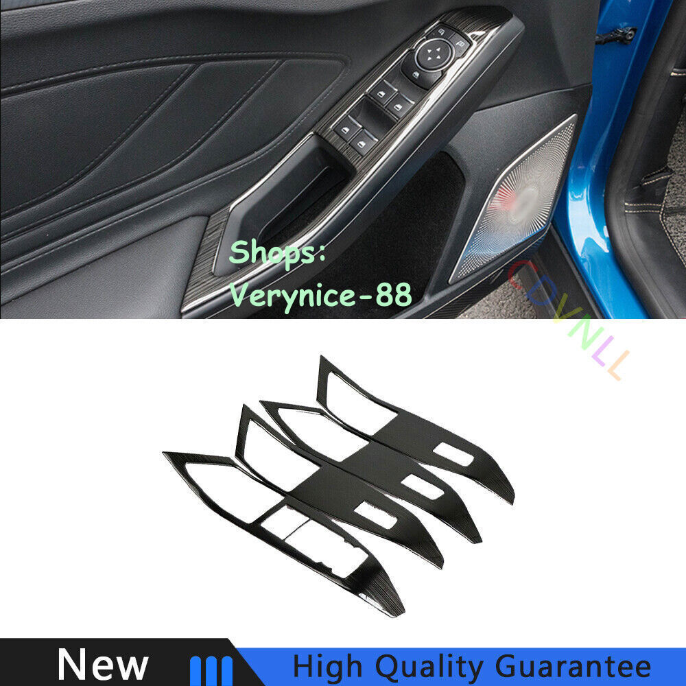 For Ford Focus ST RS 2019-2020 Black Titanium Window Lock Lift Panel Frame Trim