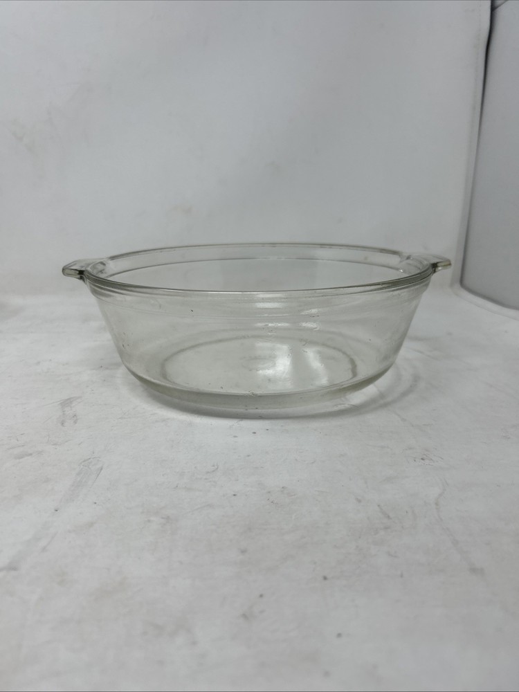 Vintage PYREX #024-624B Clear Glass Round 2 Quart Casserole Baking Dish