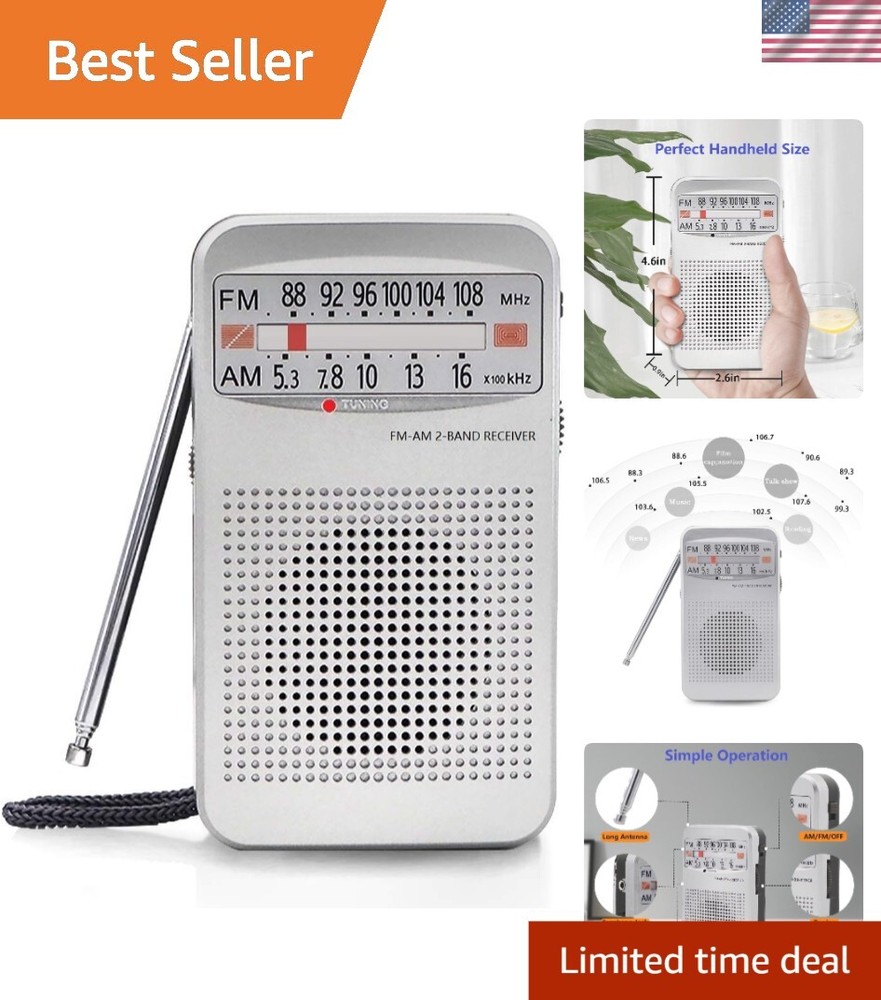 Portable AM FM Radio Compact Transistor Radio Pocket Radio Condition: New